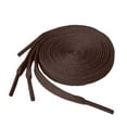 thumbnail image 1 of 2 Pair Flat Shoe laces 5/16" Wide Shoelaces for Athletic Running Sneakers Shoes Boot Strings Brown,54 inch （137 cm）, 1 of 5