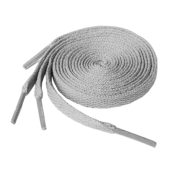 2 Pair Flat Shoe laces 5/16" Wide Shoelaces for Athletic Running Sneakers Shoes Boot Strings Gray,63 inch (160 cm)