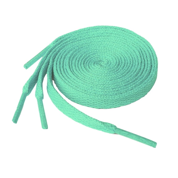 2 Pair Flat Shoe laces 5/16" Wide Shoelaces for Athletic Running Sneakers Shoes Boot Strings Jade Green,36 inch （91 cm）
