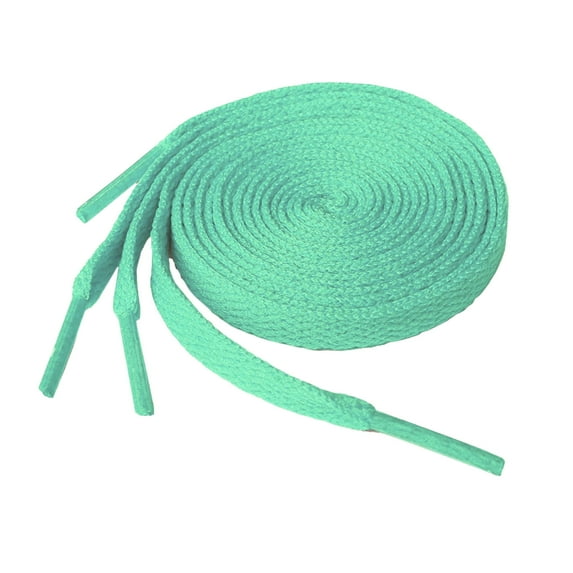 2 Pair Flat Shoe laces 5/16" Wide Shoelaces for Athletic Running Sneakers Shoes Boot Strings Jade Green,40 inch (102 cm)