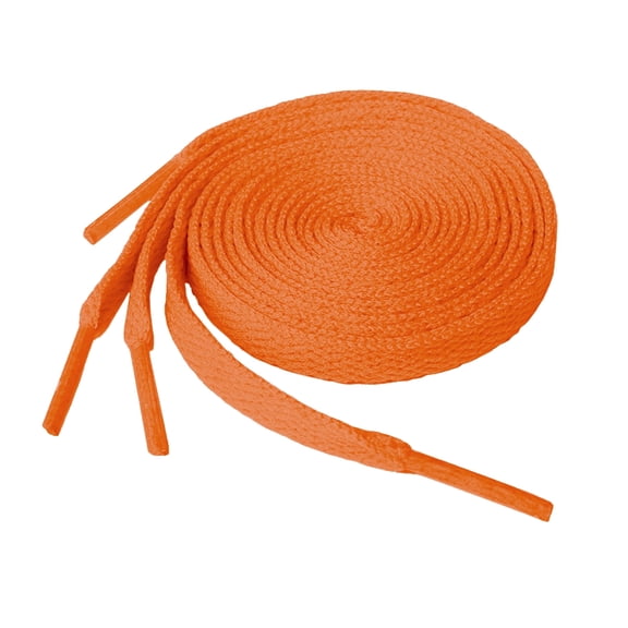 2 Pair Flat Shoe laces 5/16" Wide Shoelaces for Athletic Running Sneakers Shoes Boot Strings Orange,40 inch (102 cm)