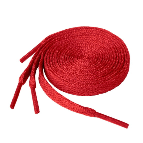 2 Pair Flat Shoe laces 5/16" Wide Shoelaces for Athletic Running Sneakers Shoes Boot Strings Red,30 inch (76 cm)