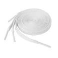 thumbnail image 1 of 2 Pair Flat Shoe laces 5/16" Wide Shoelaces for Athletic Running Sneakers Shoes Boot Strings White,30 inch （76 cm）, 1 of 5