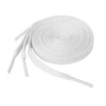 thumbnail image 1 of 2 Pair Flat Shoe laces 5/16" Wide Shoelaces for Athletic Running Sneakers Shoes Boot Strings White,54 inch （137 cm）, 1 of 5
