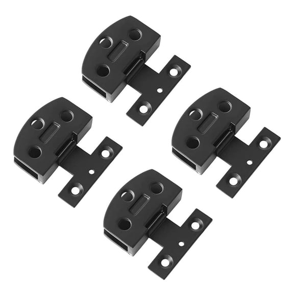 2 Pair Glass Door Hinge Cabinet Display Cabinet Wine Cabinet Door Hinge Replacement Parts Free Opening and Closing Page,4 x Hinges,black