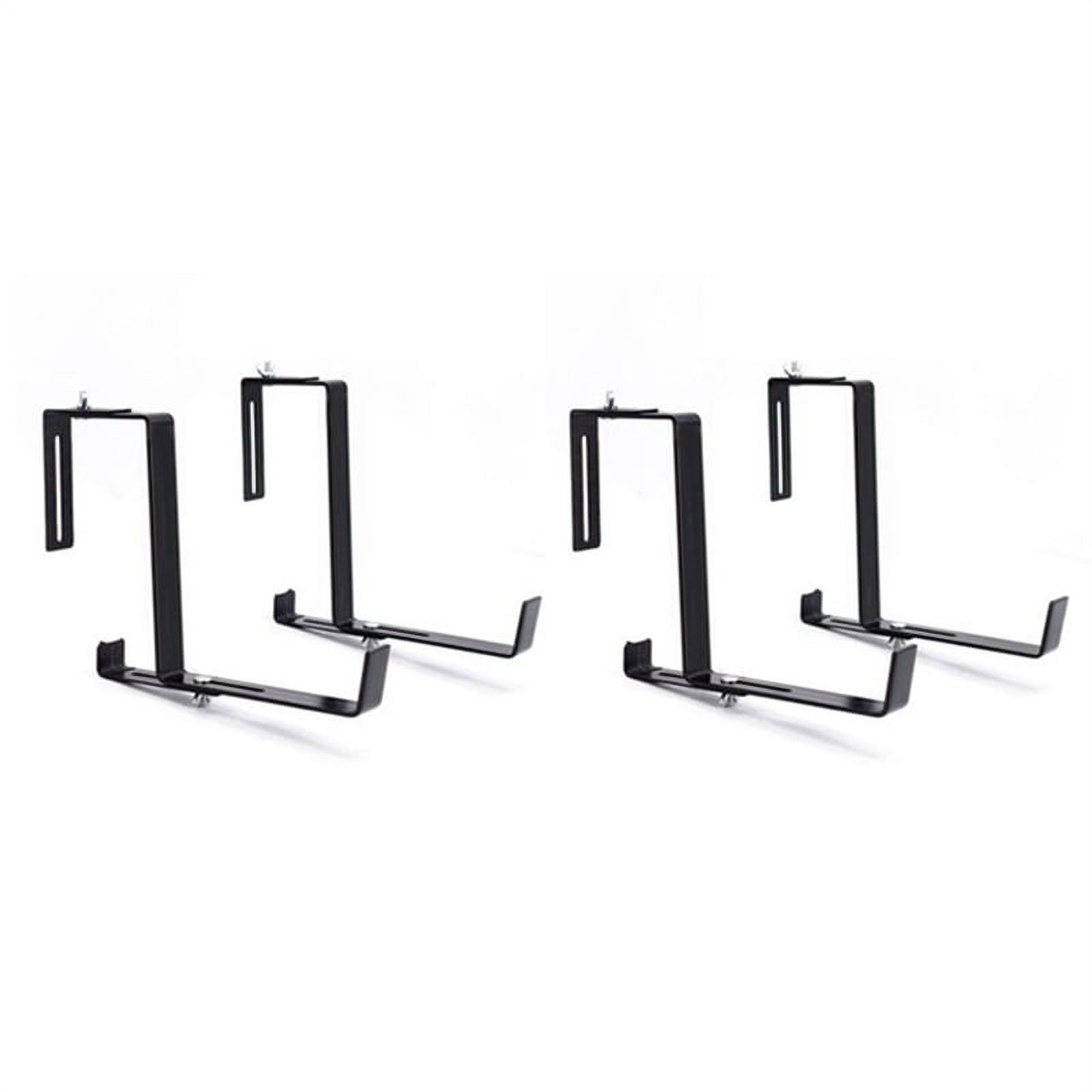 2 Pair Hook Trough Plant Pot Hanging Hooks Rail Balcony Planter Holder Brackets Iron Hooks