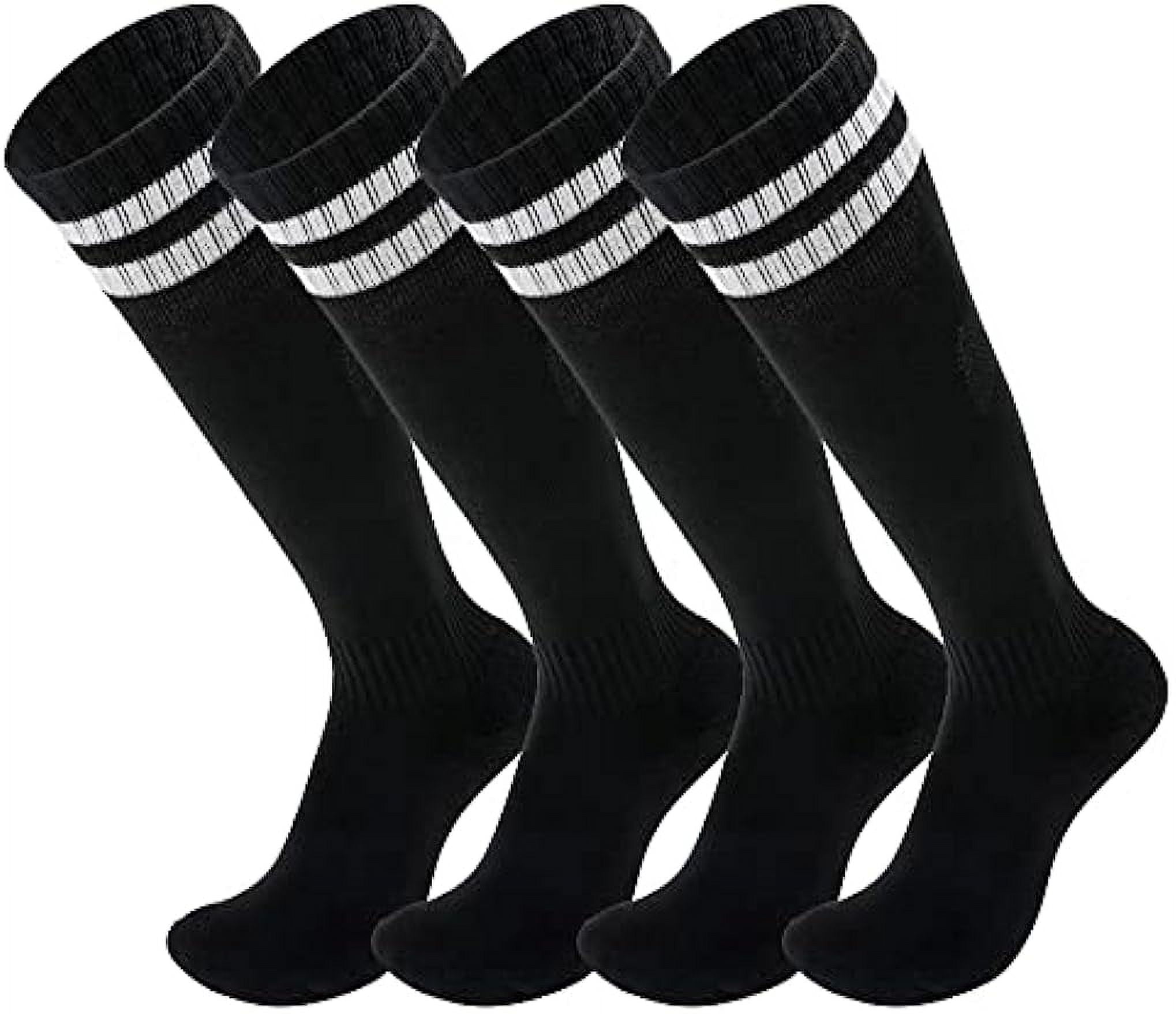 2 Pair Kids Football Socks for 5-12 Years Old Breathable Sports Training Soccer Socks Girls and Boys