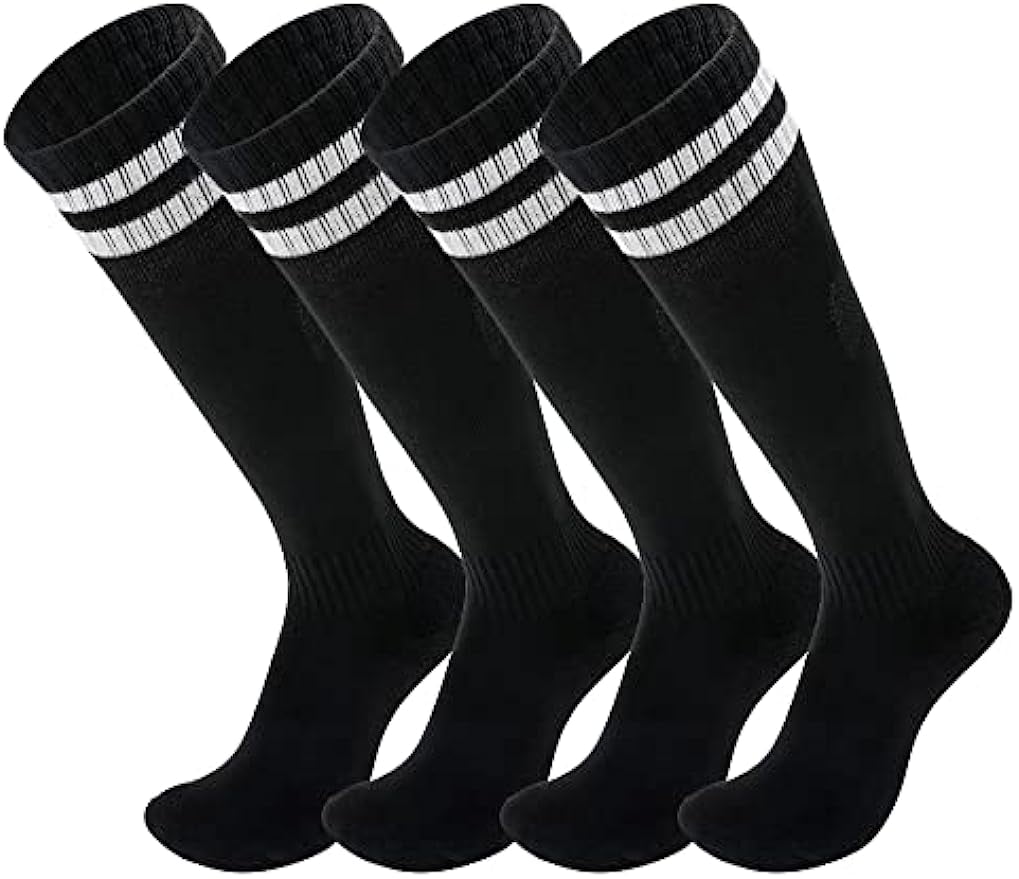 2 Pair Kids Football Socks for 512 Years Old Breathable Sports