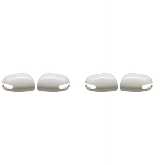 2 Pair Left & Right Side Door Mirror Cover Rearveiw Mirror Cap for Forte Cerato 2009-2010,4 x Side Wing Mirror Cover(Left+Right),White
