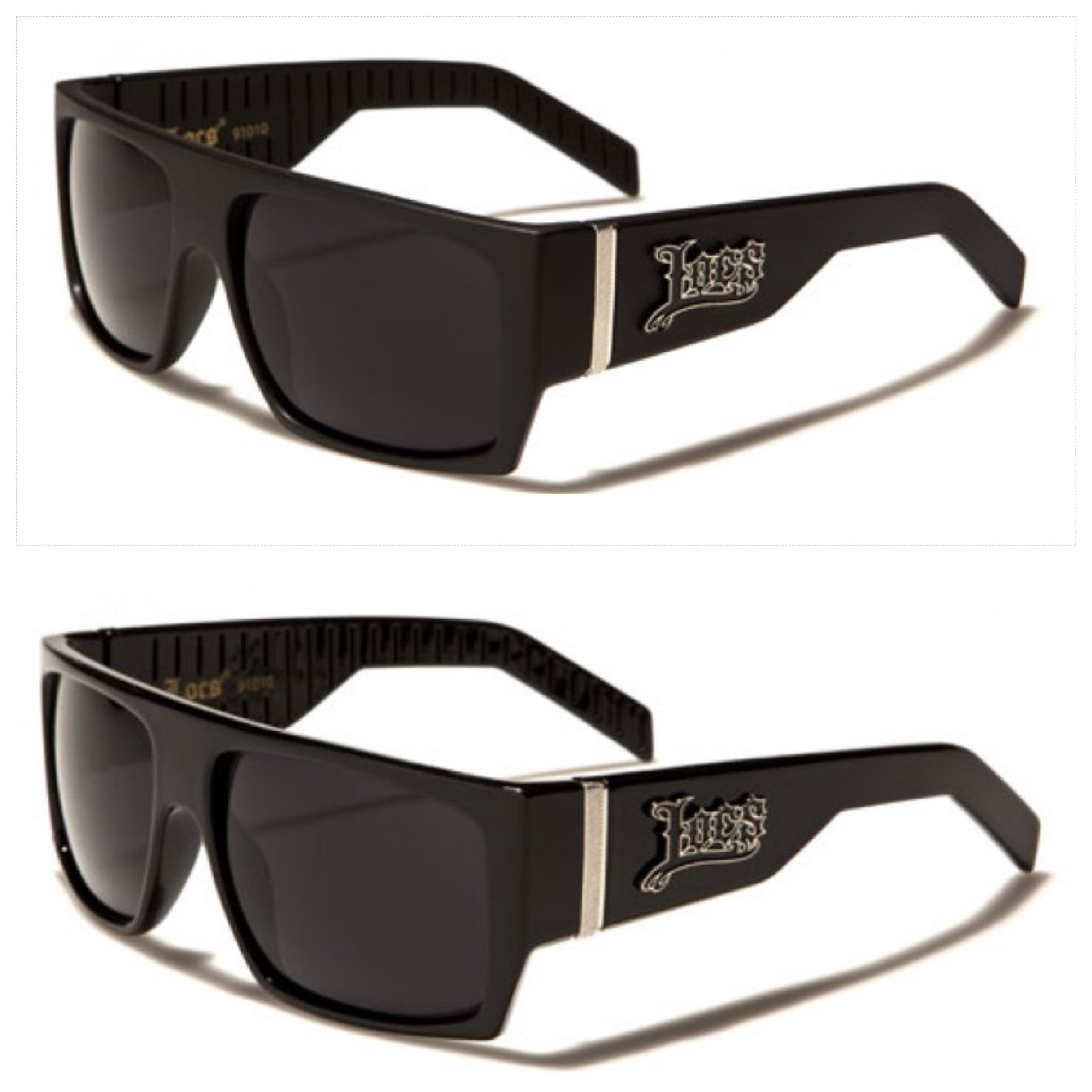 2 Pair Locs Hardcore Black 91010 Sunglasses