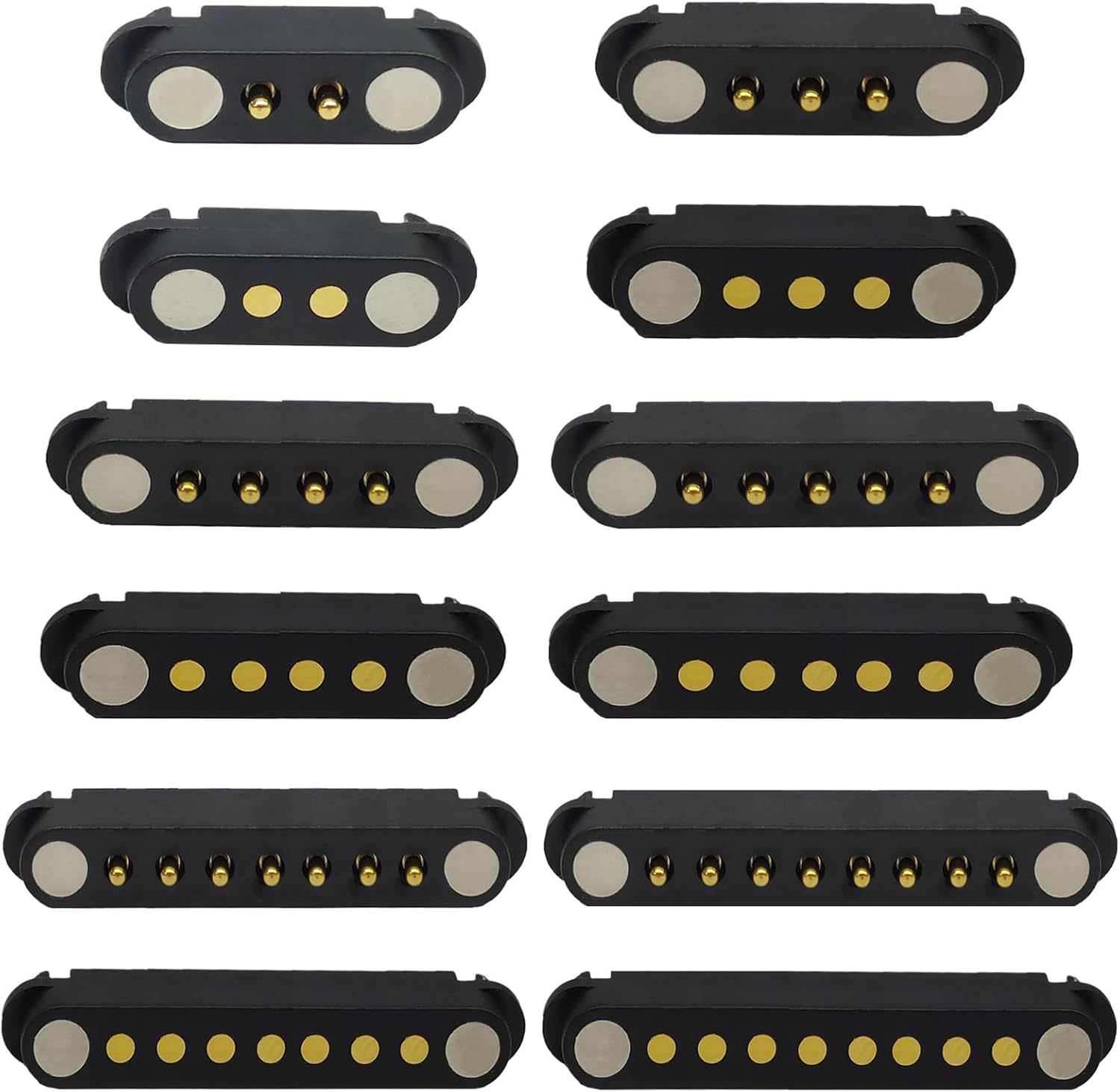 Magnetischer Pogopin-Steckverbinder – 2/3/4/5-polig, 1 A, 2,5 Mm Raster, Federbelastet & Vergoldet