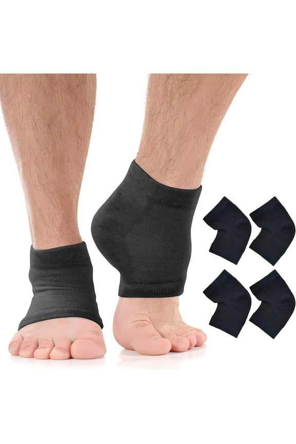 2 Pair Moisturizing Socks for Men,Moisturizer Heel Callus Remover,Cracked Heel Treatment Socks for Dry Cracked Feet,Moisturizer Foot Callus Remover,Lotion Infused Gel Heel Socks