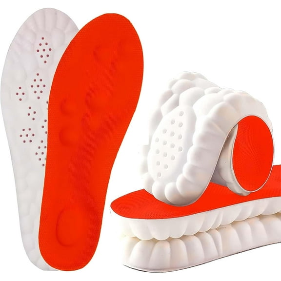 2 Pair Morrat Insole, 4D Cloud Technology Insole Soft Comfort Insoles, U-Shape Memory Foam Insoles for Women Men Shock-Absorbing Foot SupportInsoles