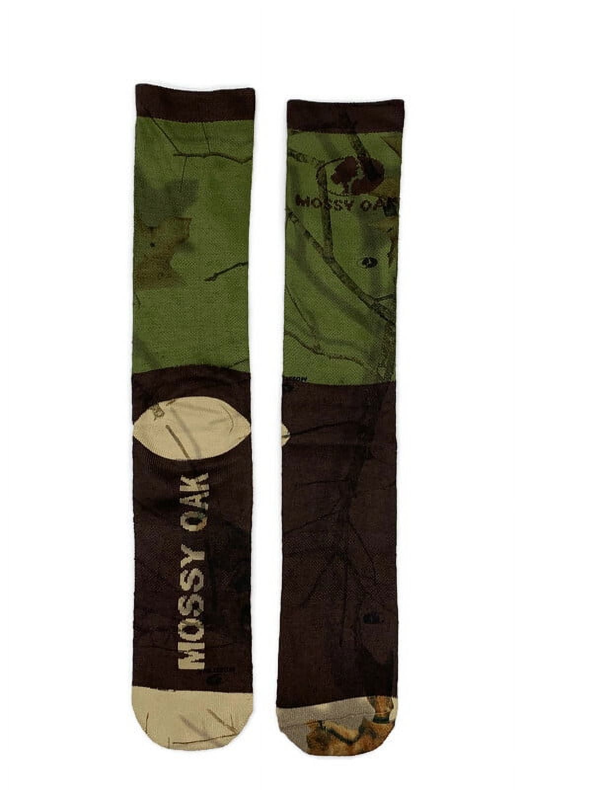 2 Pair Mossy Oak Mens Socks Sublimated Crew Arch Support Size Large 9