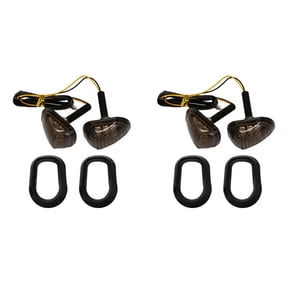 2 Pair Motorcycle Turning Light 12V LED Turn Signals Light Shift Lights Blinker Indicator for Grom MSX125 125,2 Pair x Motorcycle Turn Signal Light(Left+Right),Smoked black
