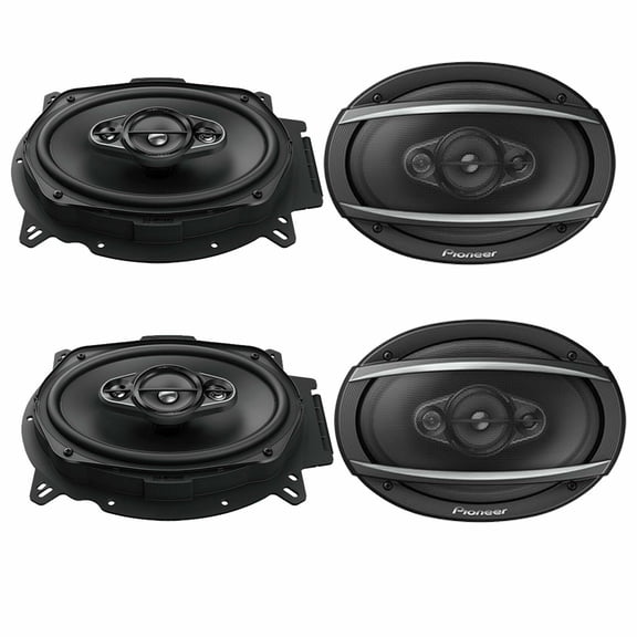2 Pair Pioneer TS-A6960F 6x9" 4-Way 450Watt Coaxial Car Audio Speakers