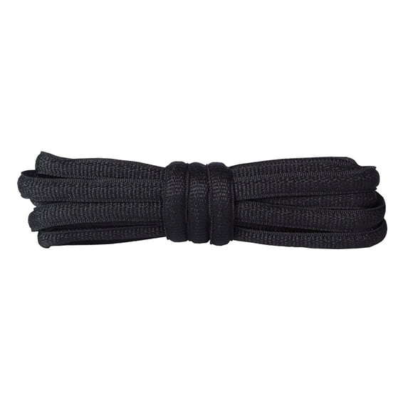2 Pair Oval Shoelaces Half Round 1/4" Shoe Laces 8 Different Lengths Black,63 inch (160 cm)