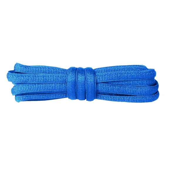 2 Pair Oval Shoelaces Half Round 1/4" Shoe Laces 8 Different Lengths Blue,45 inch (114 cm)