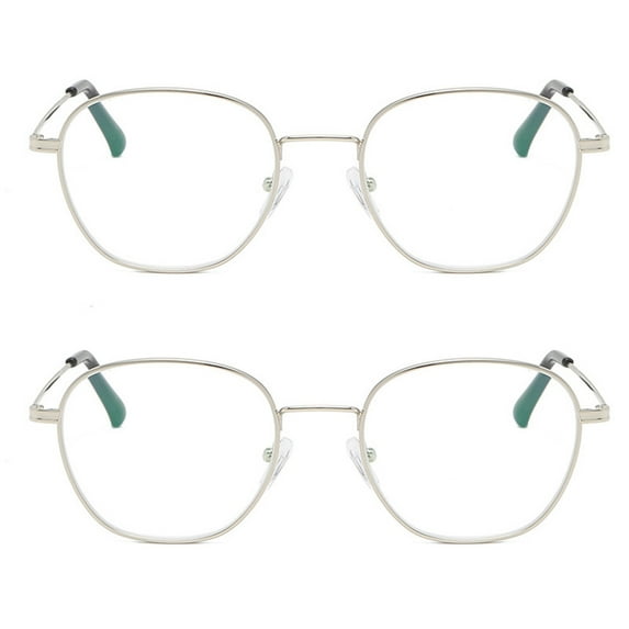 2 Pair Oversized Ultra-Light Metal Reading Glasses 1.0 1.5 2.0 2.5 3.0 Readers