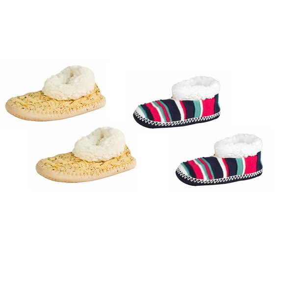 2 Pair Pack Fluffy Booties By Minx NY