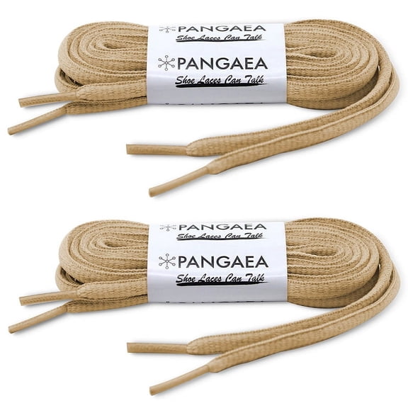 [2-Pair Pack] Pangaea Oval Shoelaces Half Round 1/4 INCH Shoe Laces More Colors and Lengths Available