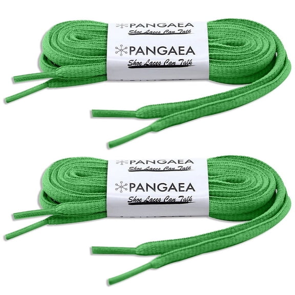 [2-Pair Pack] Pangaea Oval Shoelaces Half Round 1/4 INCH Shoe Laces More Colors and Lengths Available