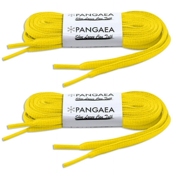 [2-Pair Pack] Pangaea Oval Shoelaces Half Round 1/4 INCH Shoe Laces More Colors and Lengths Available