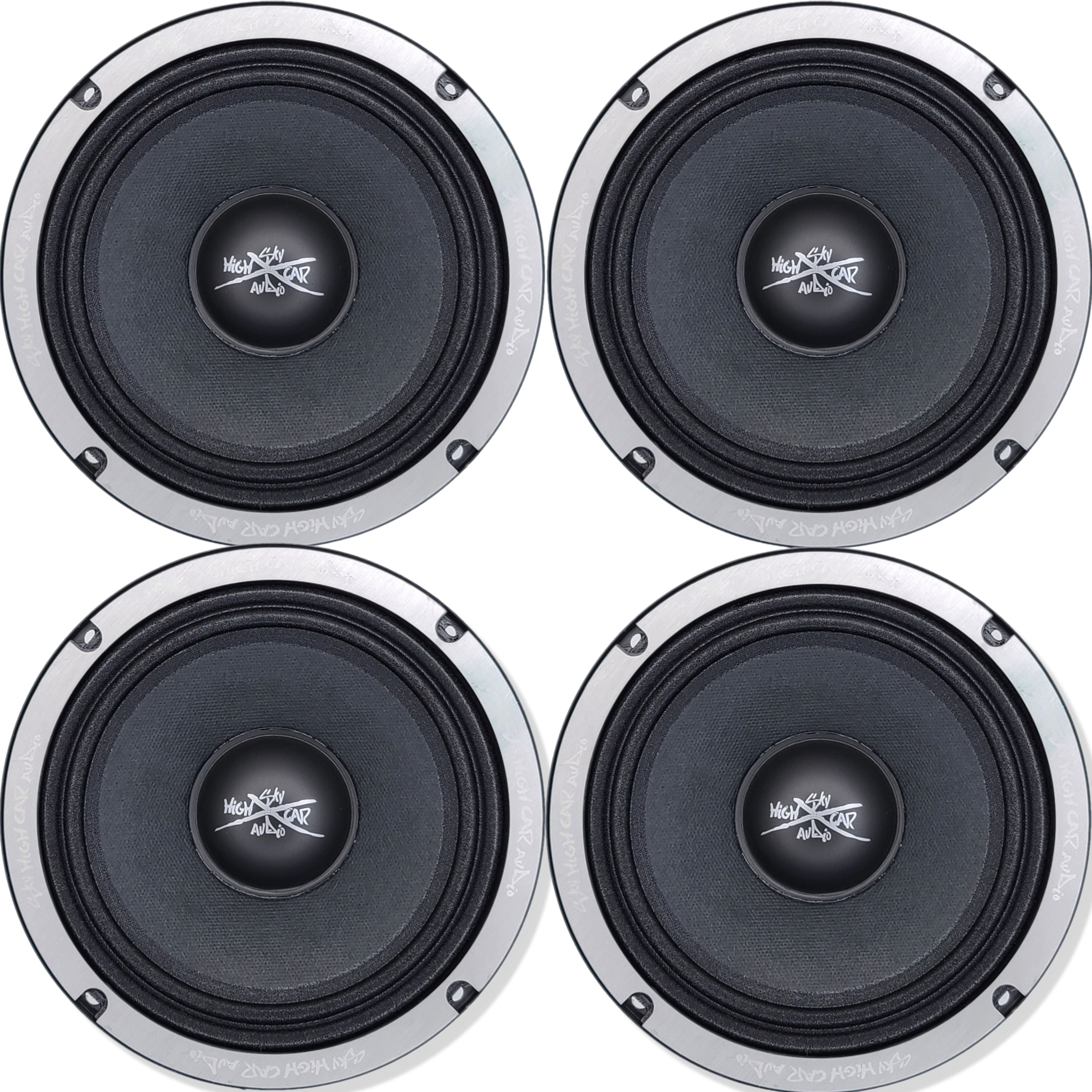 Best 6.5 Midrange Speakers 2 Pair Pro Car Audio 6.5 Midrange Midbass Loudspeaker 2000W 8Ohm SH