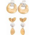 thumbnail image 1 of 2 Pair Pro of Vintage Gold Earrings Statement Earrings for women Gold Jewelry for women Chunky Earrings Vintage Jewelry Gifts[u255], 1 of 2