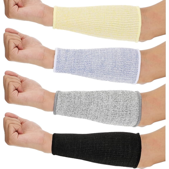 2 Pair Protective Arm Sleeves for Thin Skin Anti-Cut Burn Resistant Cover Forearm Sleeve for Cooking Construction，Gardening Gloves, Outdoor Gloves