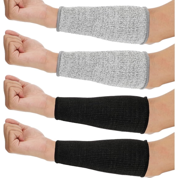 2 Pair Protective Arm Sleeves for Thin Skin Anti-Cut Burn Resistant Cover Forearm Sleeve for Cooking Construction