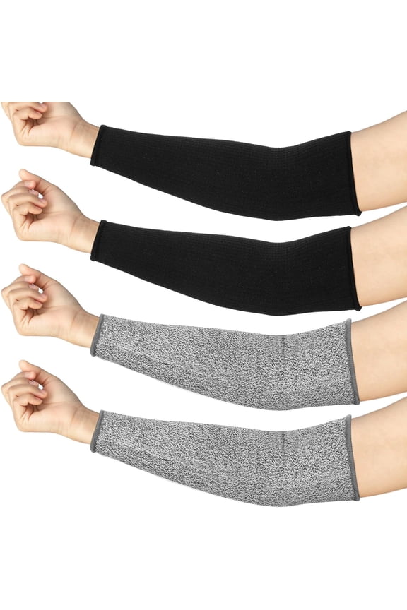 2 Pair Protective Arm Sleeves for Thin Skin Anti-Cut Burn Resistant Cover Forearm Sleeve for Cooking Construction