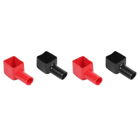 2 Pair Red+Black Car Battery Terminal Covers Insulation Caps Positive+Negative Prevent From Creeping Outward