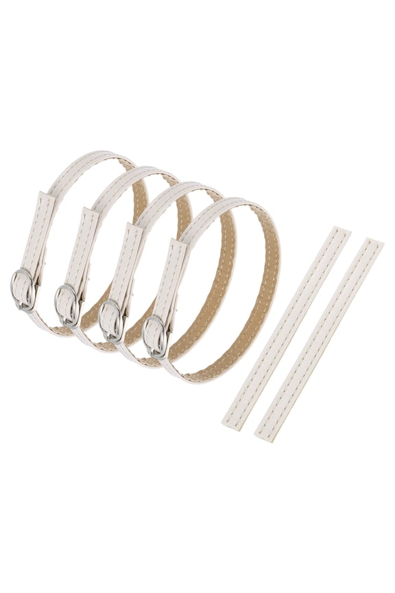 2 Pair Replacement Ankle Strap for Heels Detachable High Heels Shoe Straps Adjustable PU Leather Shoe Bands for Loose Shoe Slippers Sandals Anti-Loose, Beige