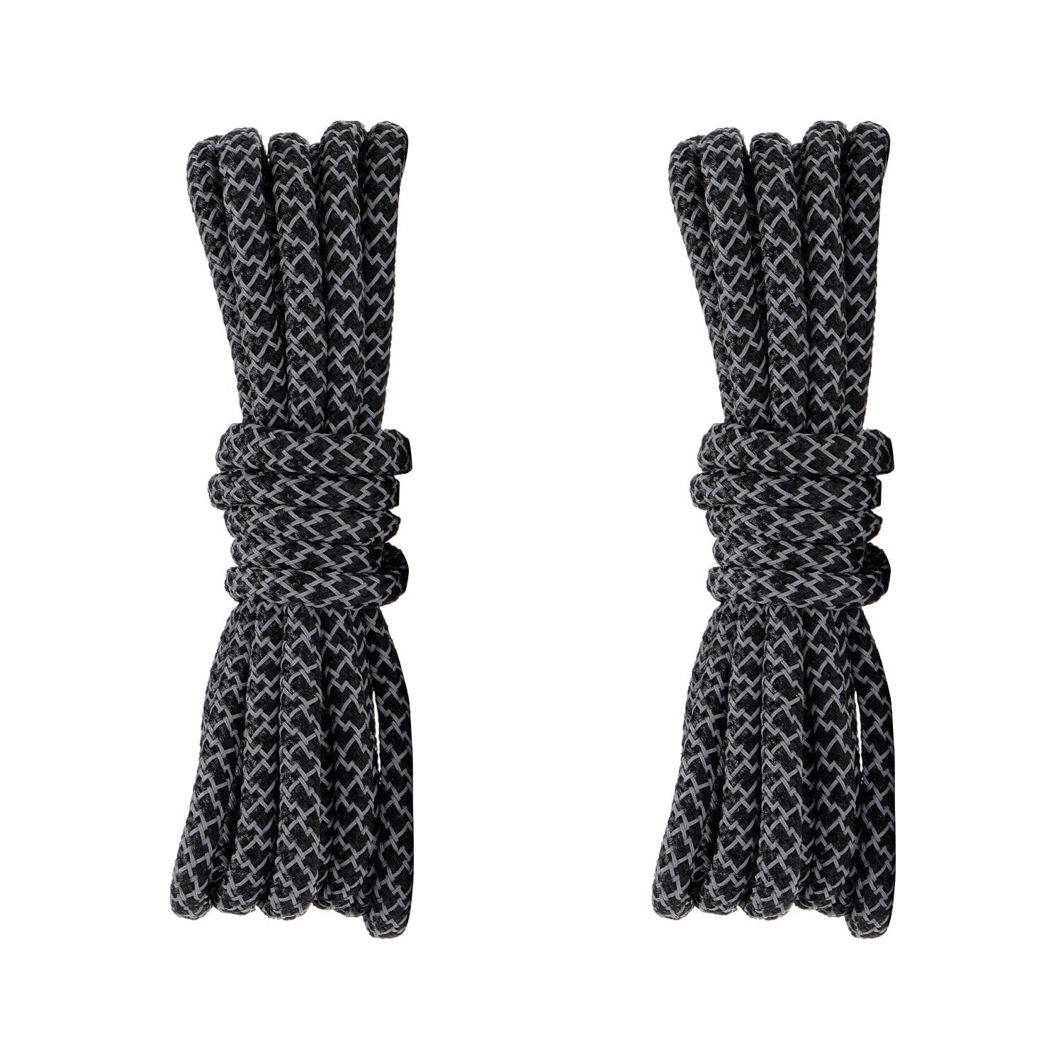 2 Pair Round Reflective Rope Shoelaces Replacement Boot laces for