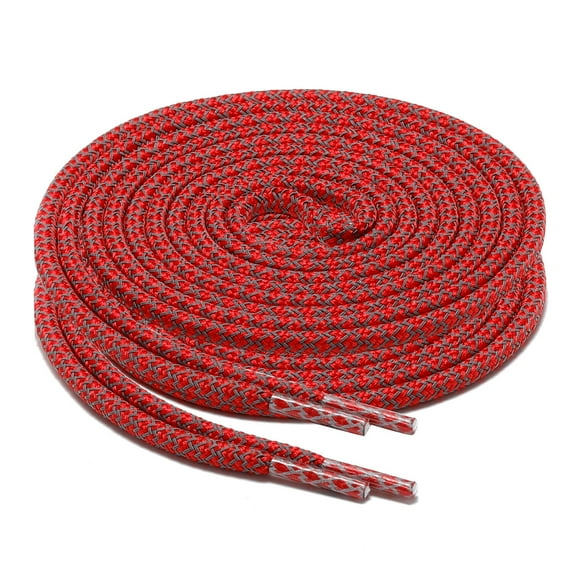 2 Pair Round Reflective Shoe laces Replacement Rope for Sneakers Running Shoes
