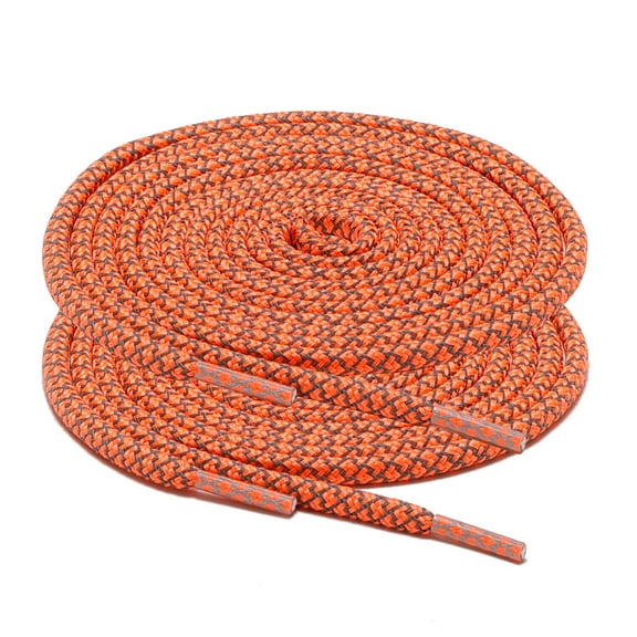 2 Pair Round Reflective Shoe laces Replacement Rope for Sneakers Running Shoes