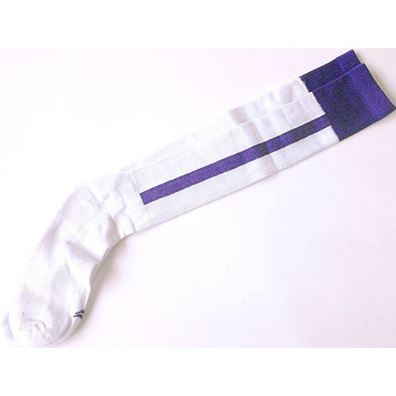 2 Pair Sof Sole Adult Baseball Purple Stirrup Team Sock - Large (Shoe Size 10-13)