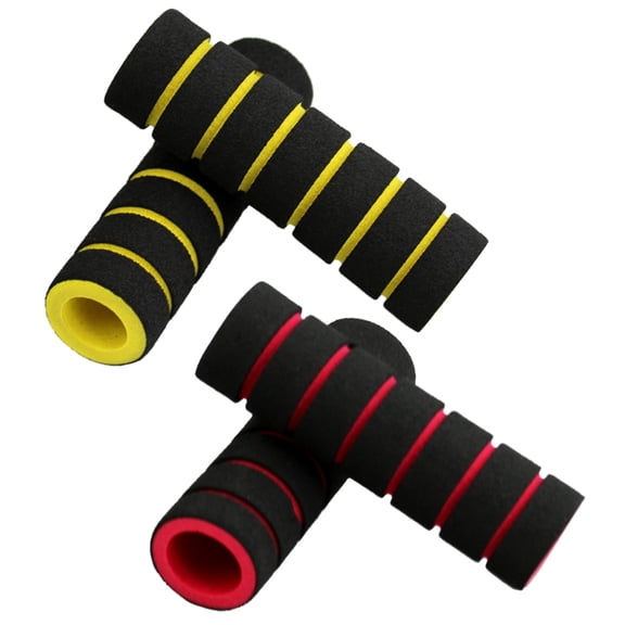 2 Pair Soft Shock-Absorbing Mountain Bikes Handlebar Grips Bicycles Sponge Cover Handlebar Bar Grips Bikes Bar Grips