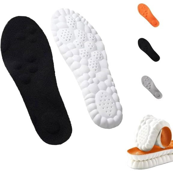 2 Pair Steppes Insoles for Women Men,4d Cloud Shoe Insert Memory Foam Insole with Arch Support,Insole with Arch Support,Trim to Fit