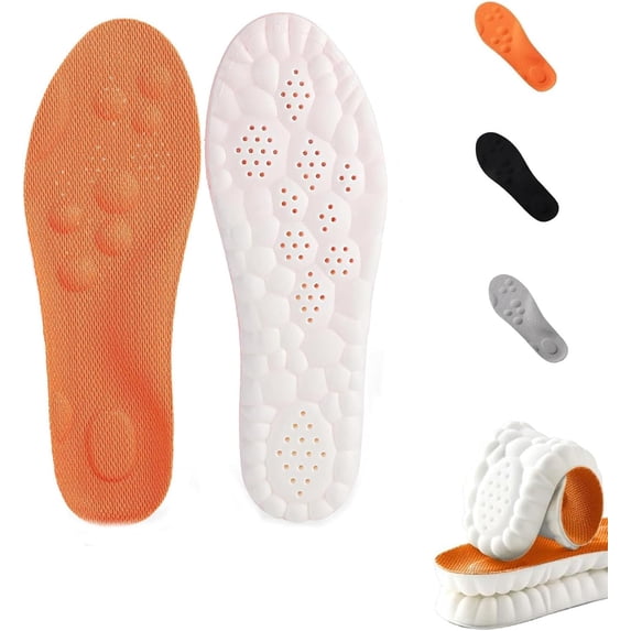 2 Pair Steppes Insoles for Women Men,4d Cloud Shoe Insert Memory Foam Insole with Arch Support,Insole with Arch Support,Trim to Fit