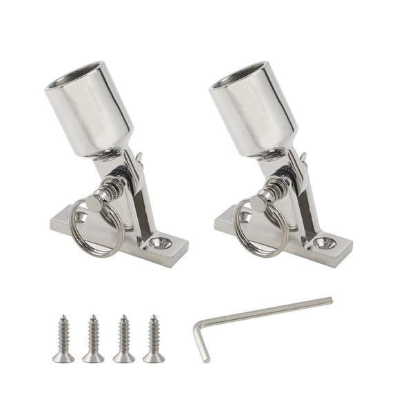 2 Pair Top Hardware Deck Hinge with Quick Release Pin Eye End Cap With wrench