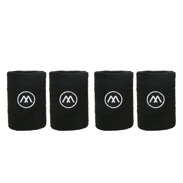 2 Pair Wrist Sweatbands Sports Basketball Sweat Absorbing Wristband