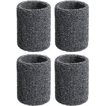 2 Pair Wrist Sweatbands Sports Wristbands for Men & Women, Sweat Absorbing Cotton Terry Cloth Wristband