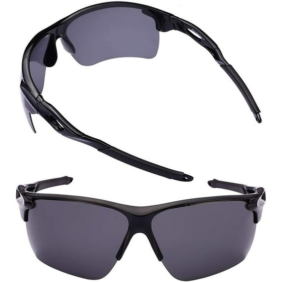 2 Pair of Extra Large Polarized Sport Wrap Sunglasses for Men with Big Heads