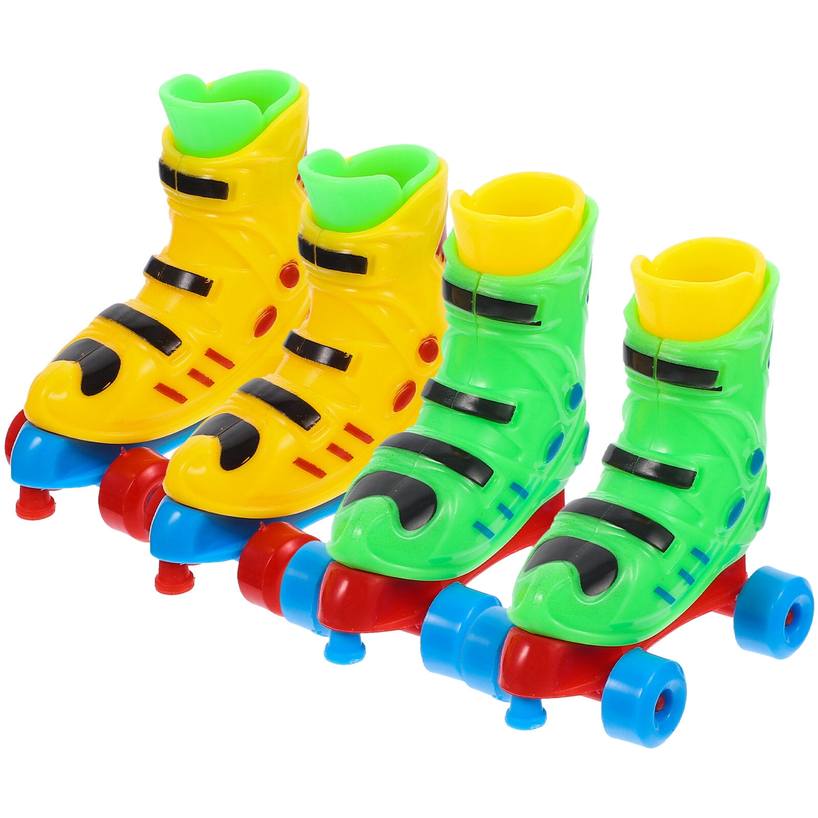 2 Pair of Funny Finger Skate Skates Toy Finger Roller Skate Toy Novelty Roller Skate Toys