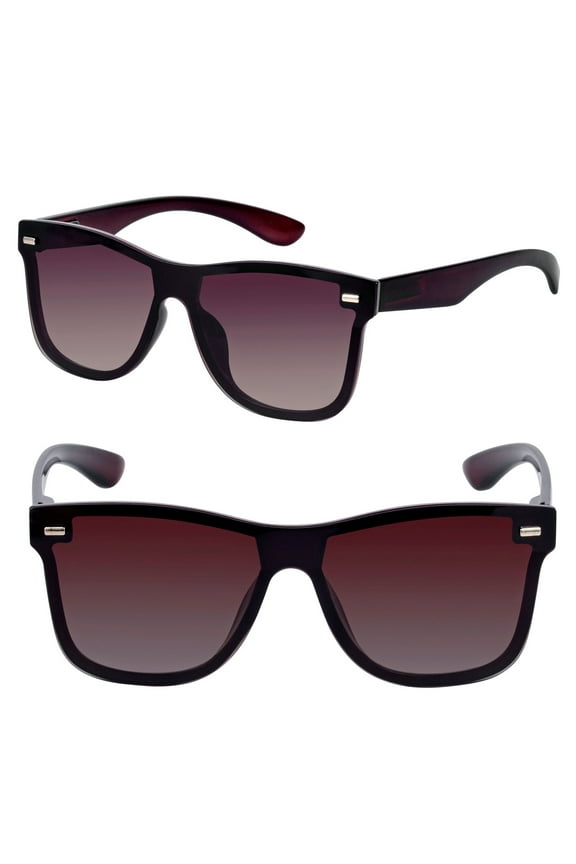 2 Pair of "The Omni" Lightweight Polarized Sunglasses for Men and Women, Gradient Lenses and Spring Hinges - Tortoise