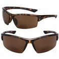 thumbnail image 1 of 2 Pair of "The Skillful" Lightweight Sport Wrap Polarized Bifocal Sunglasses - Tortoise/Tortoise - 2.00, 1 of 4