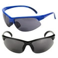 thumbnail image 1 of 2 Pair of Unisex Bifocal Sport Wrap Sunglasses - Outdoor Reading Sunglasses - Black/Blue - 3.00, 1 of 6