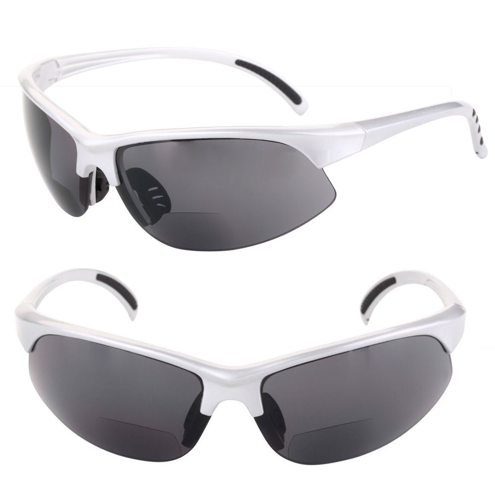 2 Pair of Unisex Bifocal Sport Wrap Sunglasses - Outdoor Reading Sunglasses - image 1 of 4